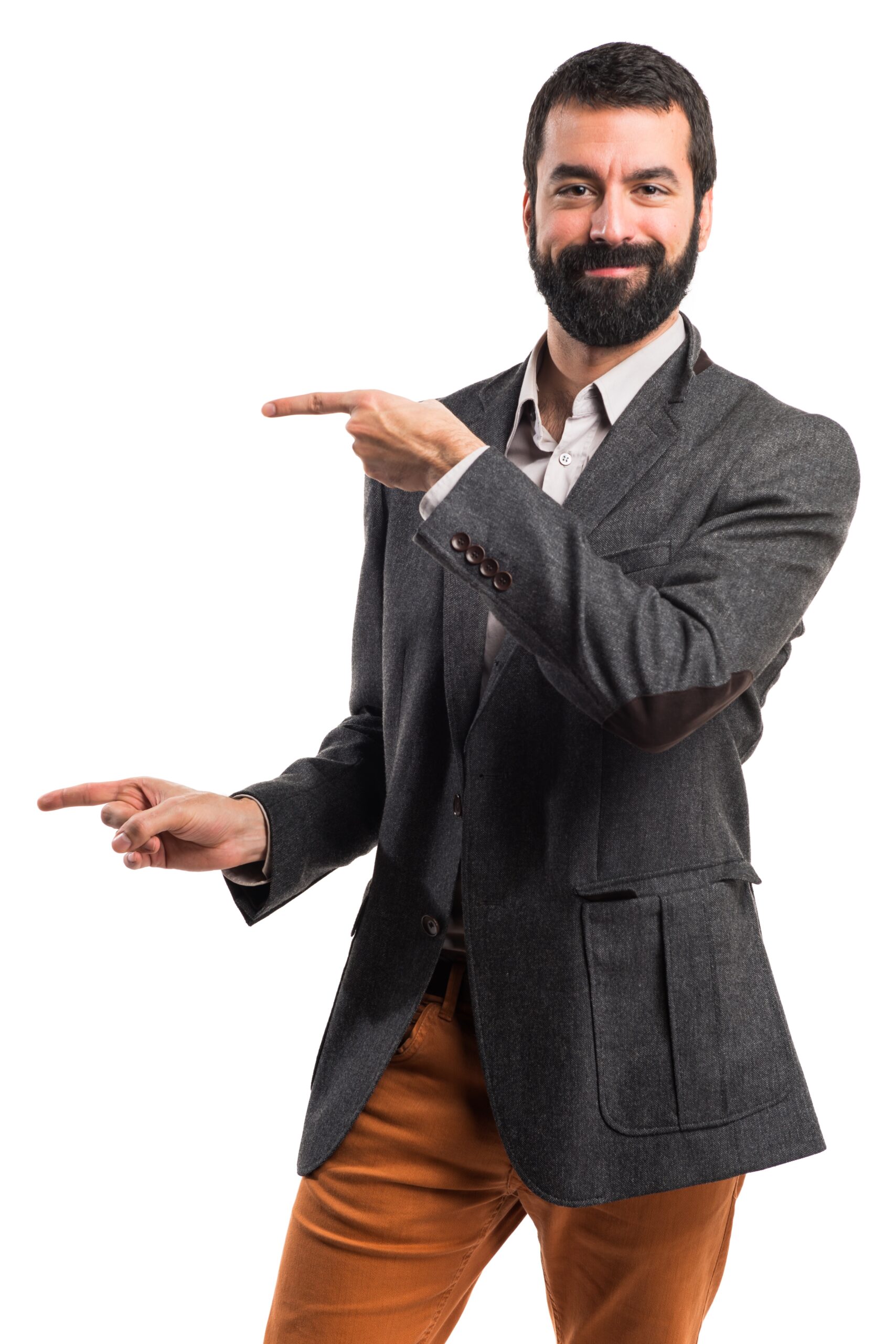 Man pointing