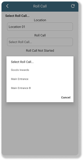 Roll Call Menu